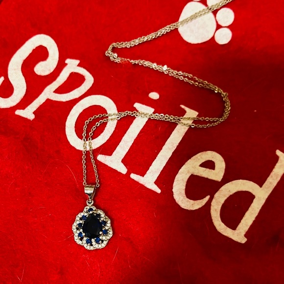 Beautiful Diana tribute charm. I believe it’s factory made Sapphires. - Picture 2 of 5